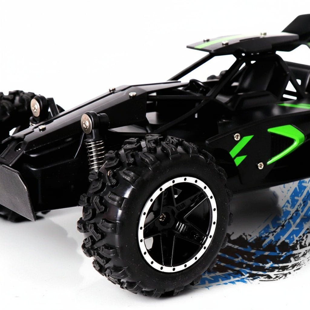 TerraMotion 1:18 Elektryczny samochód RC — wzmocnione zawieszenie, szerokie opony