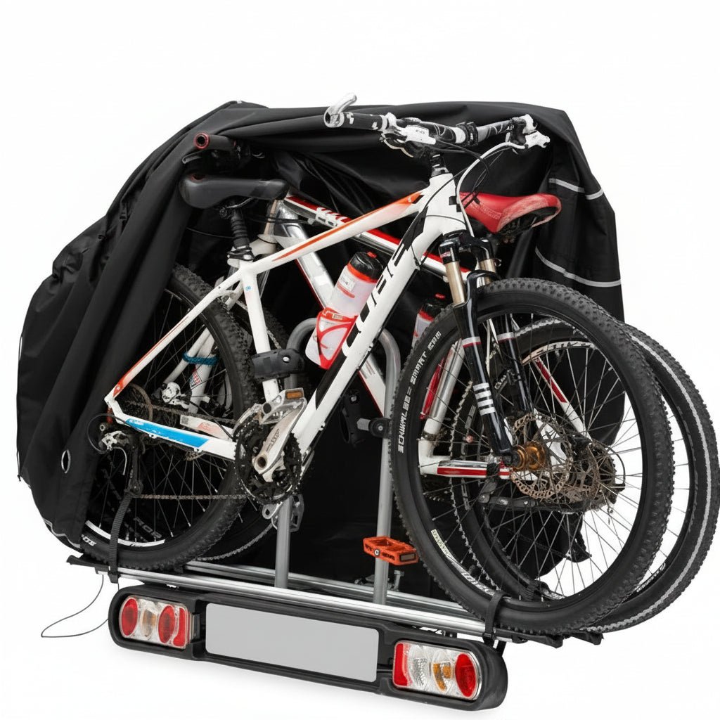 CycleShield wasserdichte Fahrradabdeckung für 1 bis 3 Fahrräder — Robuste Schutzschicht, sichere Befestigungsöffnungen