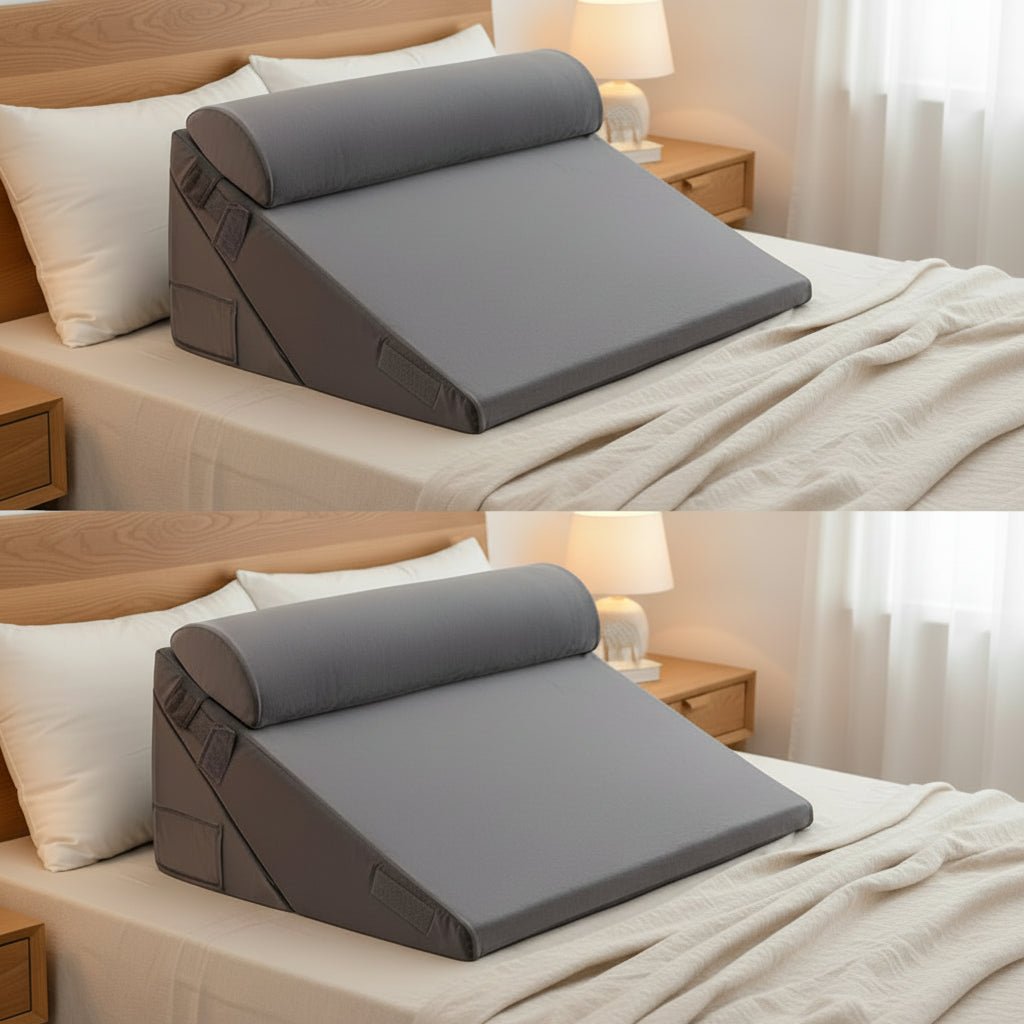 SereniRise Adjustable Memory Foam Wedge Cushion — Gradual Incline Design