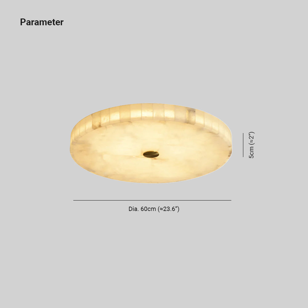Delya Round Alabaster Ceiling Lamp | ventumra