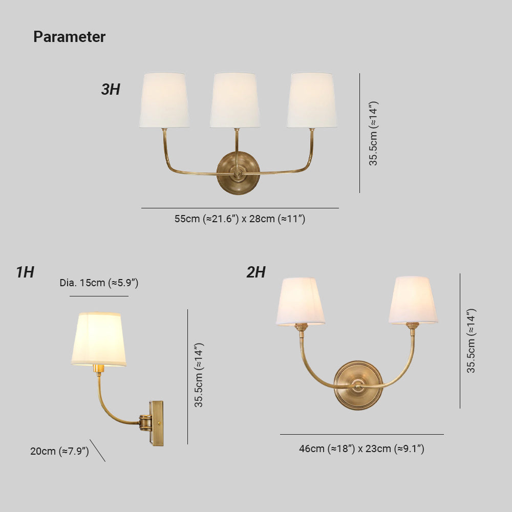 Victor Wall Lamp Black Bronze Fabric | ventumra
