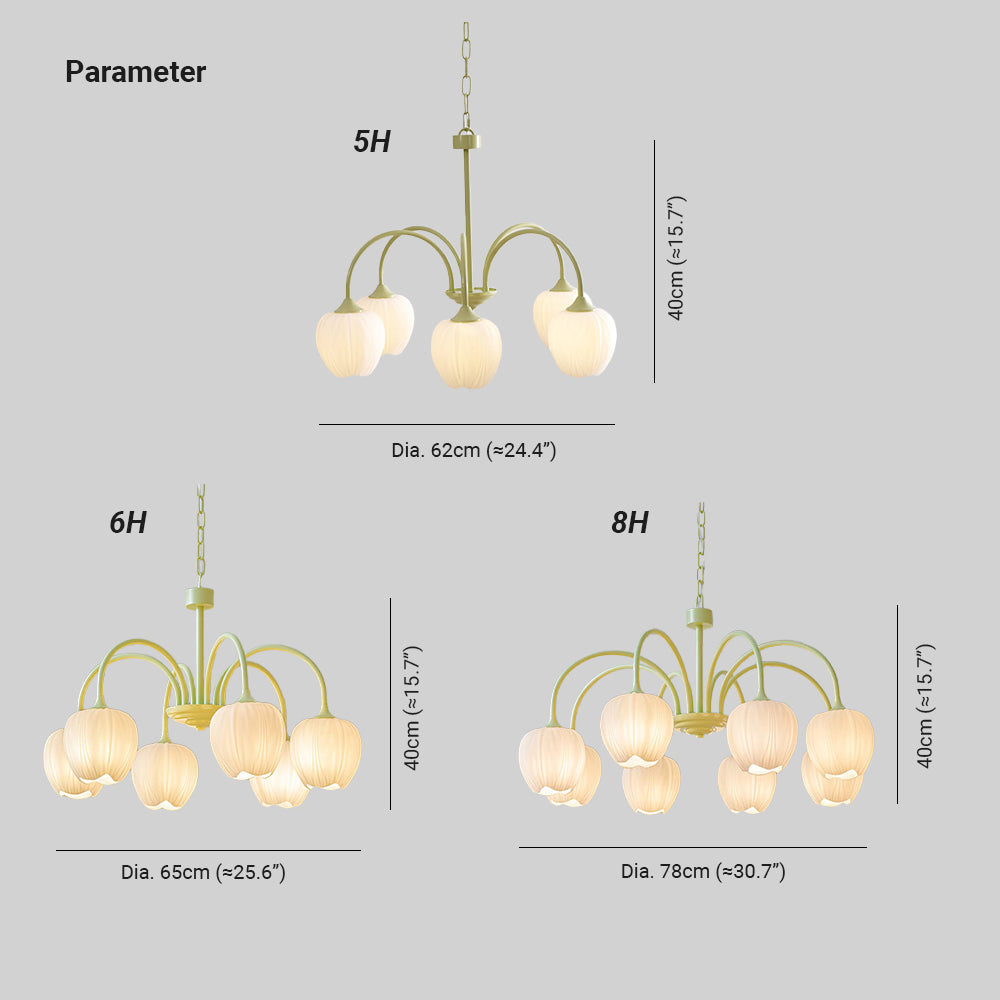 Tulip Fresh Chandeliers Glass | ventumra