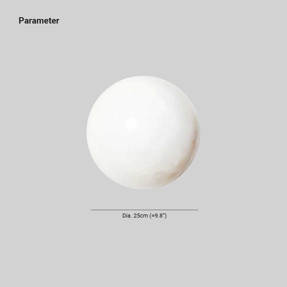 Grex Minimalist Round Alabaster Wall Lamp | ventumra