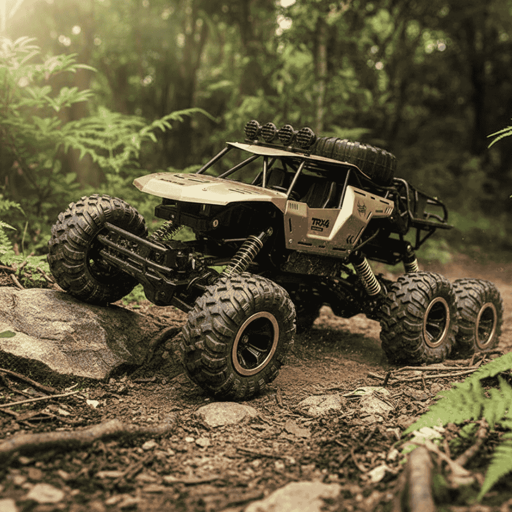 TrailRover 6WD Remote-Controlled Monster Truck — Direct Wheel Traction, Flexible Spring Suspension