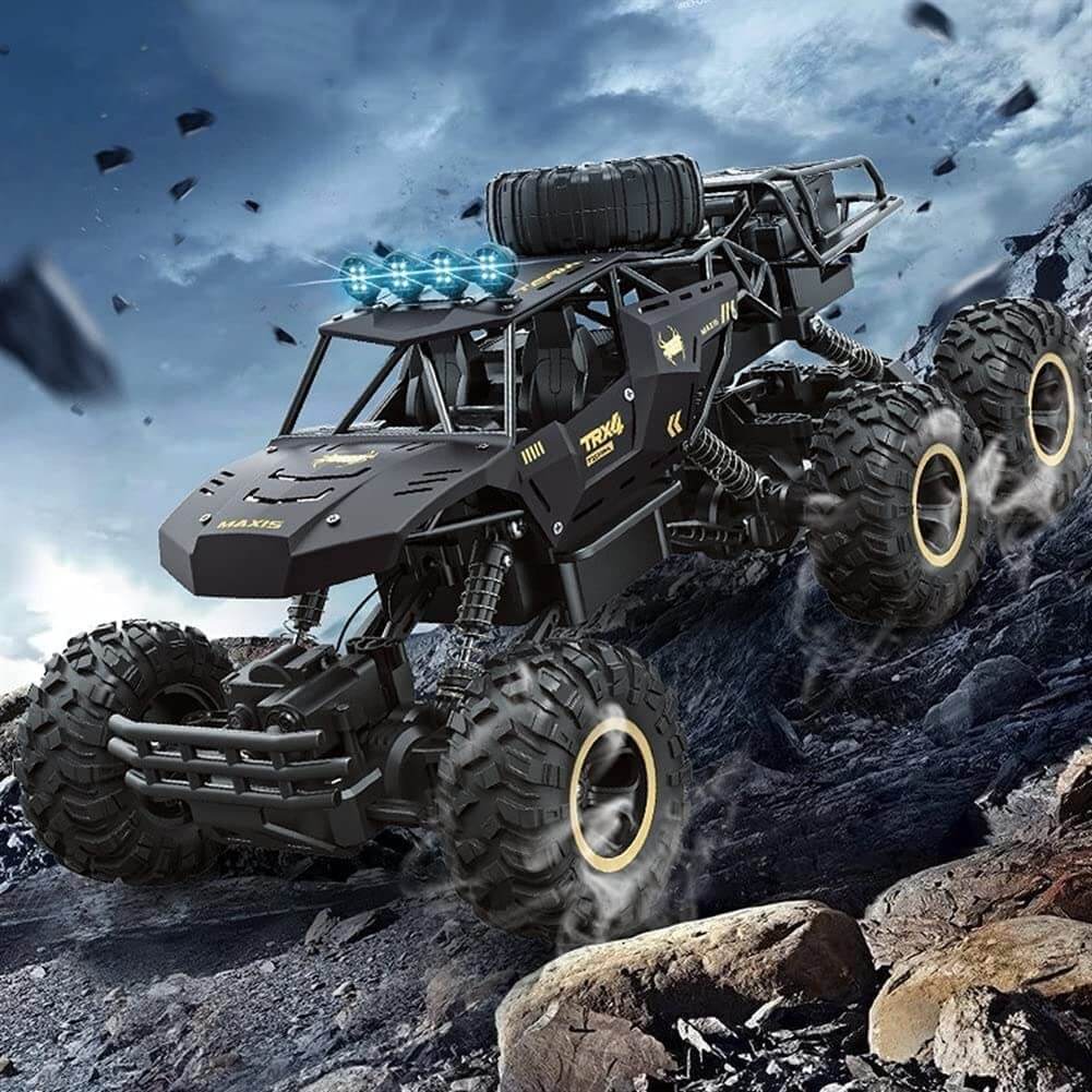 TerraBeast elektrický RC monster truck s pohonem 6WD — integrovaná LED světla, maximální rychlost 52 km/h