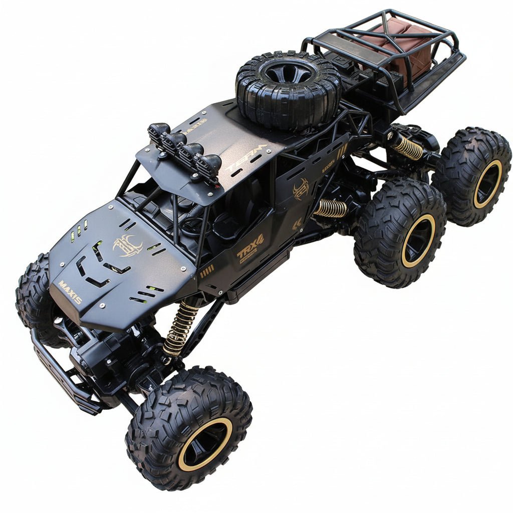 TrailRover 6WD Remote-Controlled Monster Truck — Direct Wheel Traction, Flexible Spring Suspension