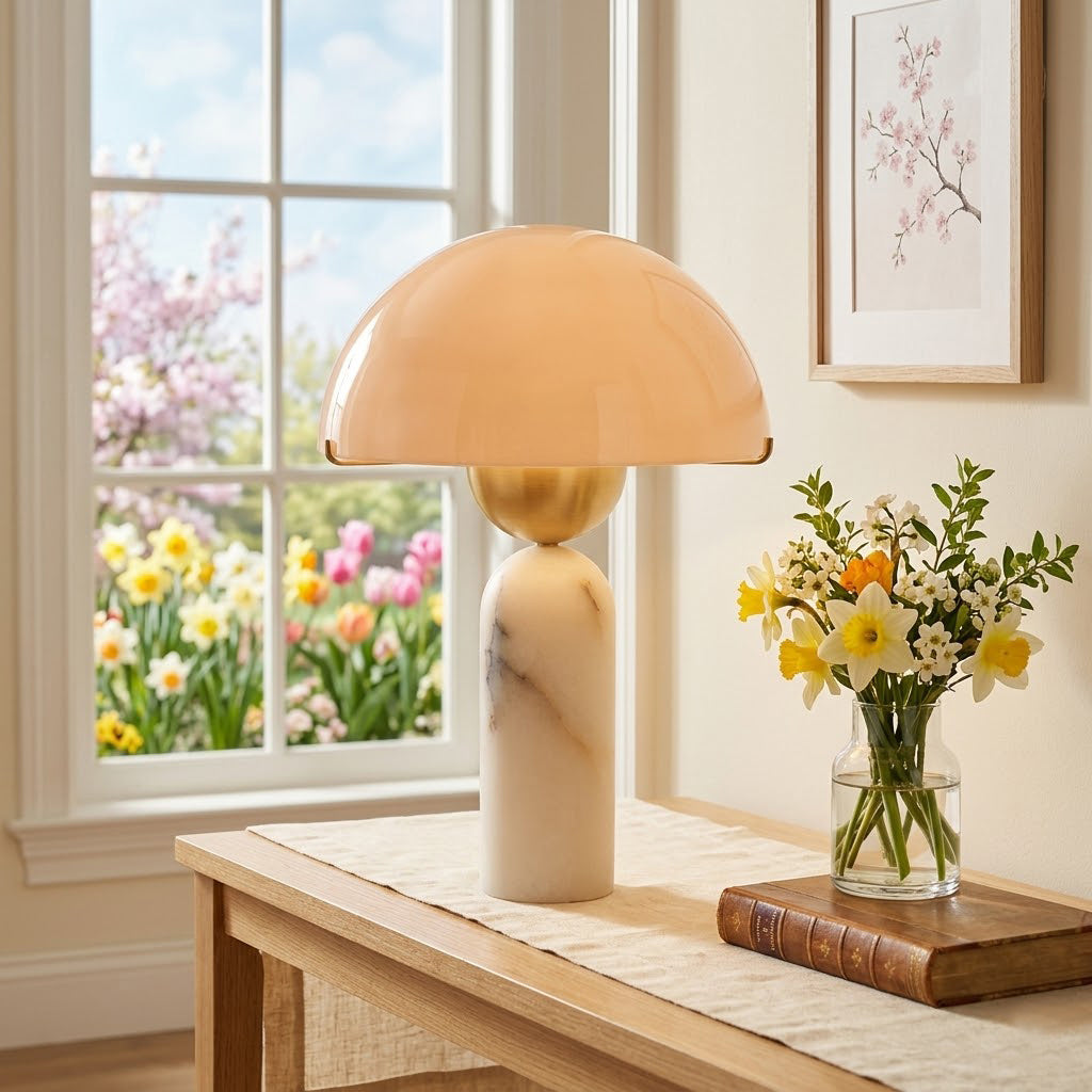 Vellum Alabaster Table Lamp | Ventumra