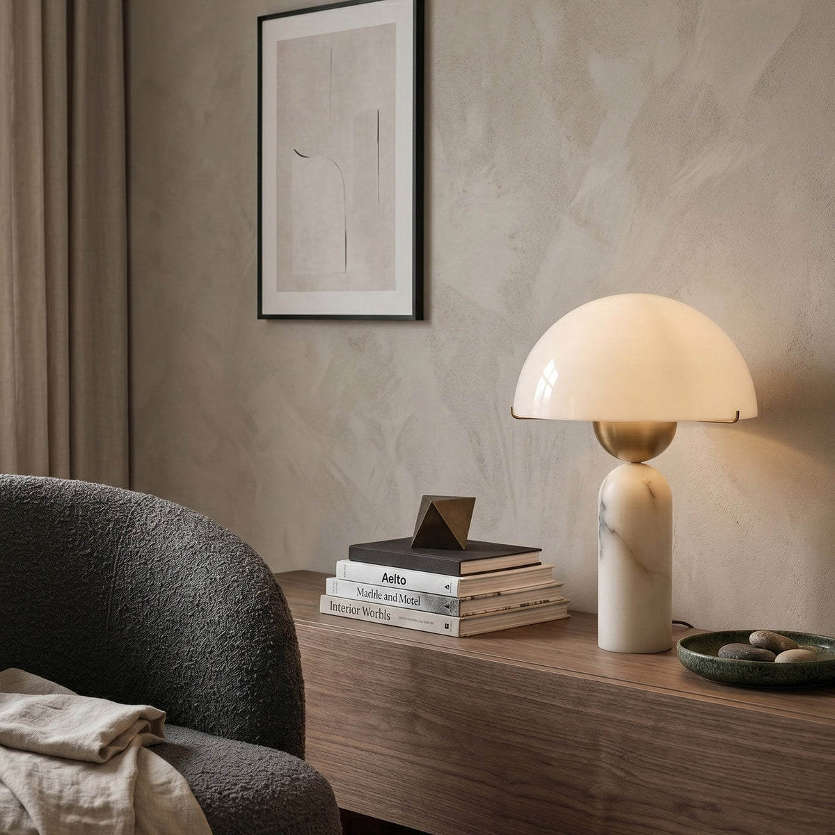 Vellum Alabaster Table Lamp | Ventumra