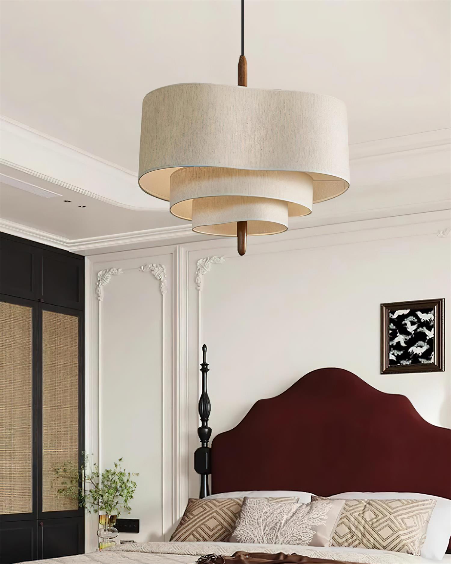 Ophel – zielona lampa wisząca z tkaniny | ventumra
