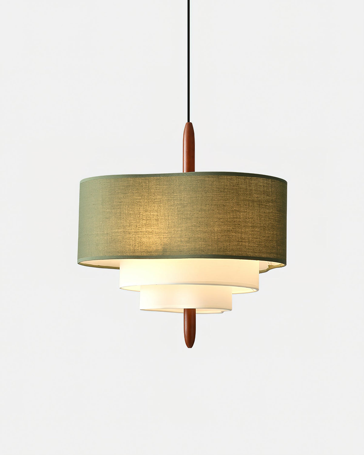 Ophel – zielona lampa wisząca z tkaniny | ventumra