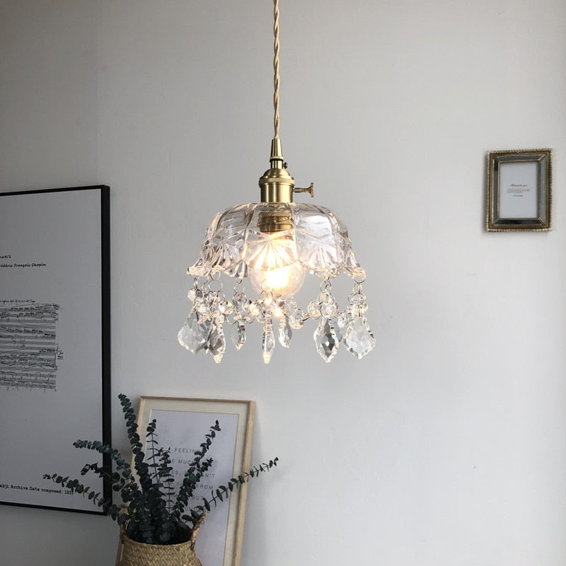 Aurelia Crystal Pendant Light in Clear Glass Elegance