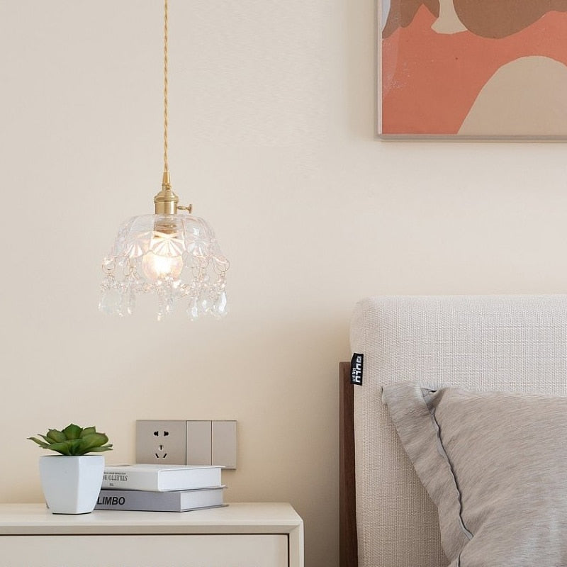 Aurelia Crystal Pendant Light in Clear Glass Elegance