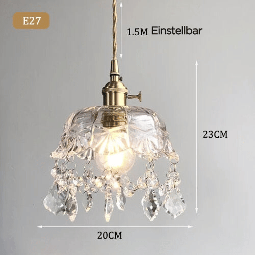 Aurelia Crystal Pendant Light in Clear Glass Elegance