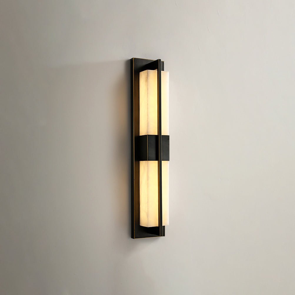 Caspian Alabaster Brass Wall Light | ventumra