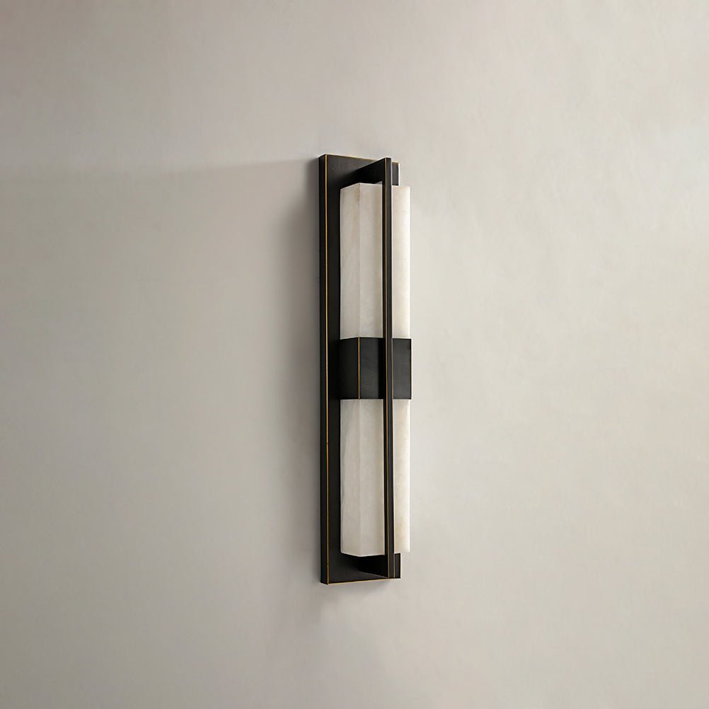 Caspian Alabaster Brass Wall Light | ventumra