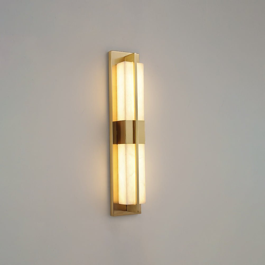 Caspian Alabaster Brass Wall Light | ventumra