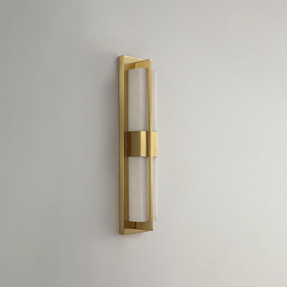 Caspian Alabaster Brass Wall Light | ventumra