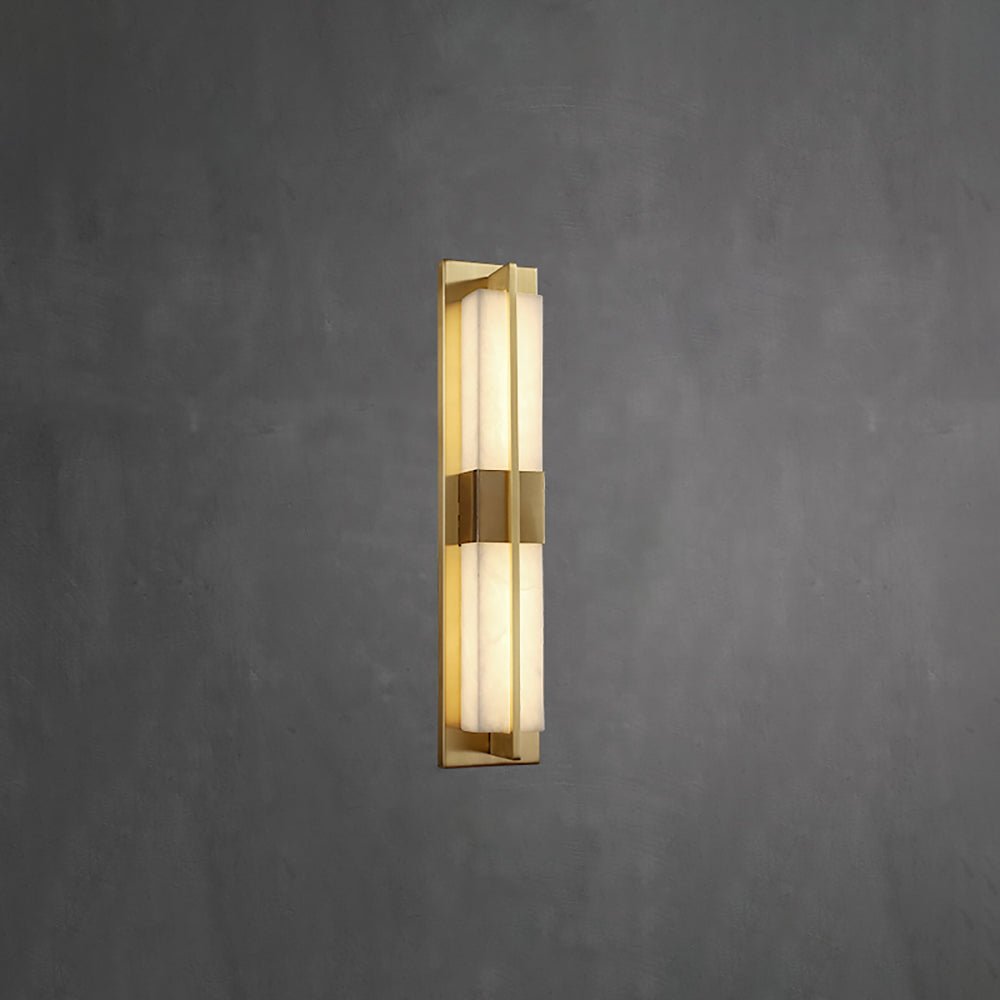 Caspian Alabaster Brass Wall Light | ventumra