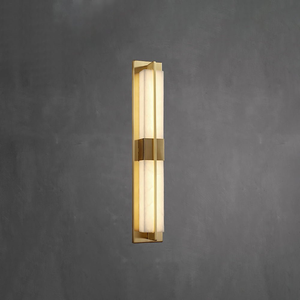 Caspian Alabaster Brass Wall Light | ventumra