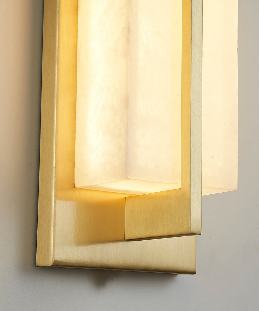 Caspian Alabaster Brass Wall Light | ventumra