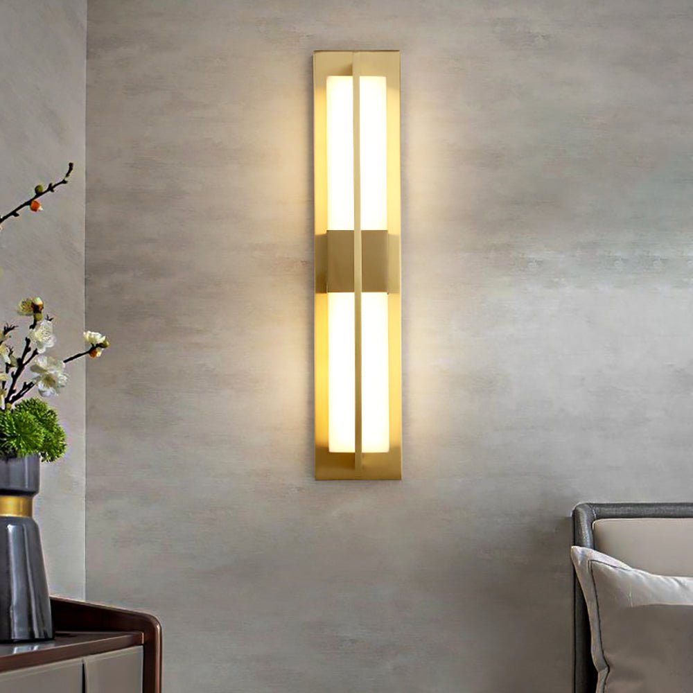 Caspian Alabaster Brass Wall Light | ventumra