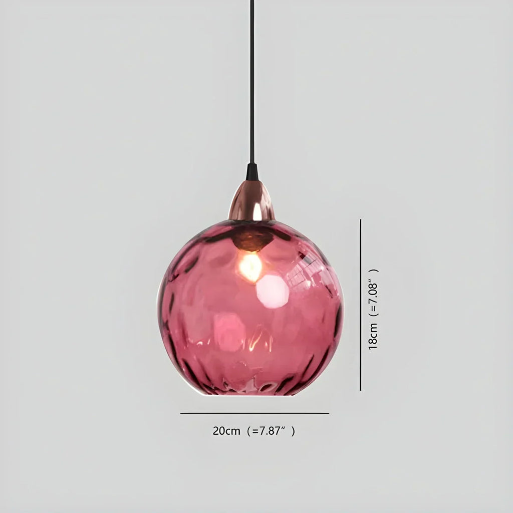 Vivid Glass Orb Pendant Light For Living Room Ceiling | Ventumra