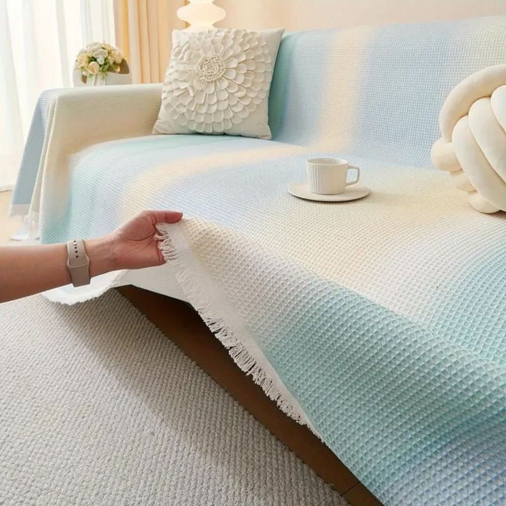 Capa de sofá refrescante antiderrapante BreezeGuard — Superfície texturada aderente, fácil de cuidar