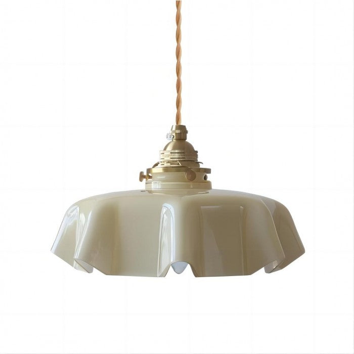Liora Cream Glass Bloom Pendant Light Nostalgic Glamour