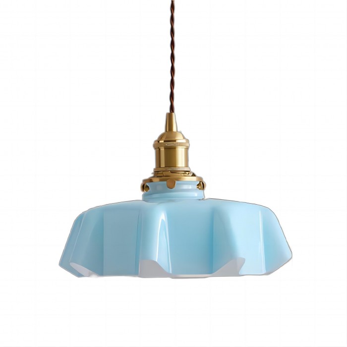Liora Cream Glass Bloom Pendant Light Nostalgic Glamour