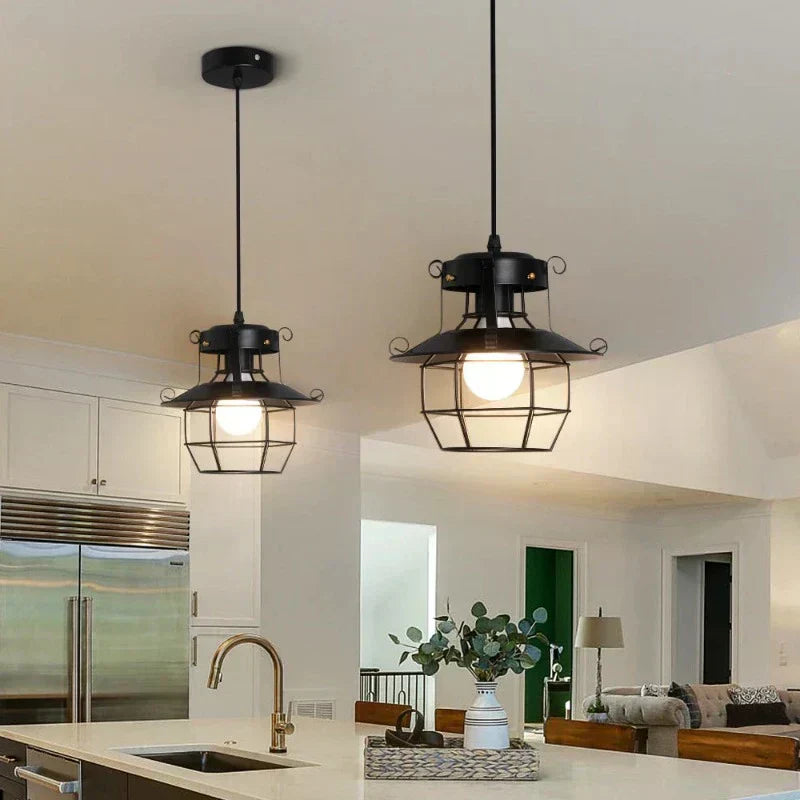 Forge Lane Vintage Industrial Ceiling Pendant Light Fixture