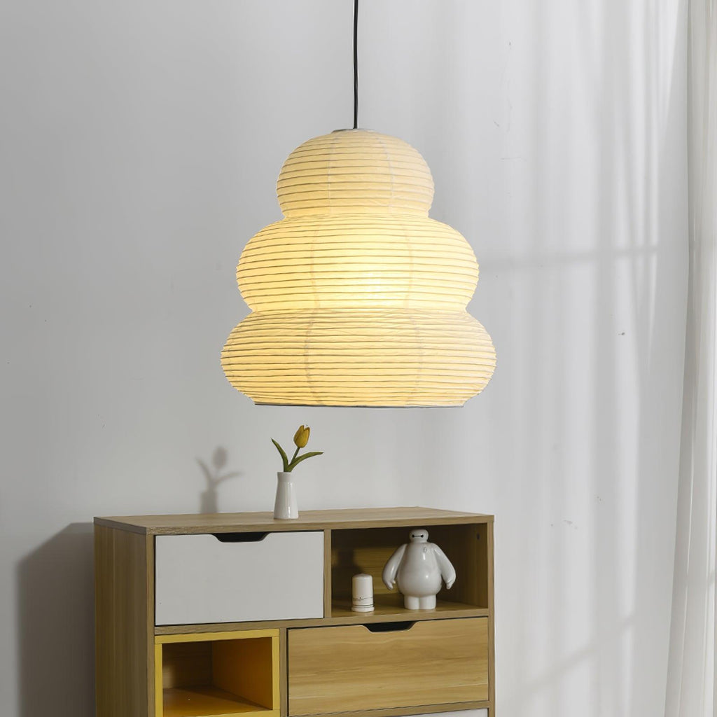 Silvara Mulberry Paper Pendant Light With Soft Glow
