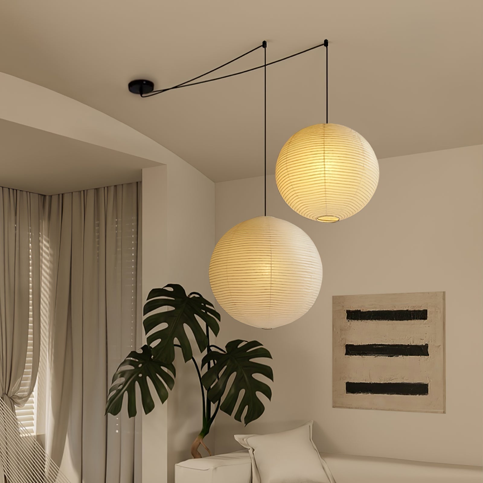 Sylin Pendant Swag Light Mulberry Silk | ventumra