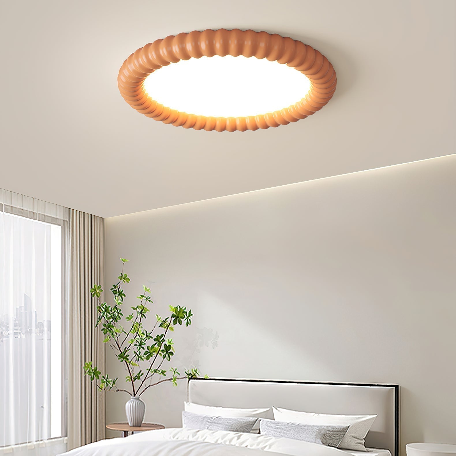 LumaWave Modern Ceiling Lamp With Wavy Light Pattern