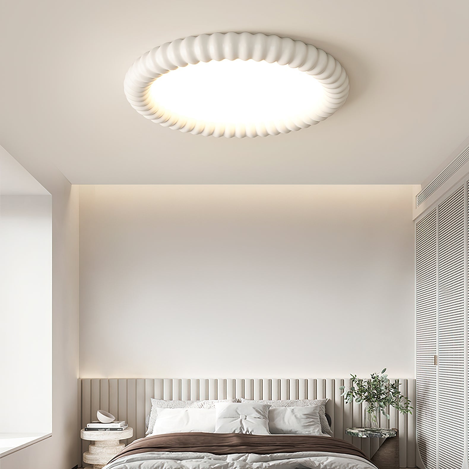 LumaWave Modern Ceiling Lamp With Wavy Light Pattern