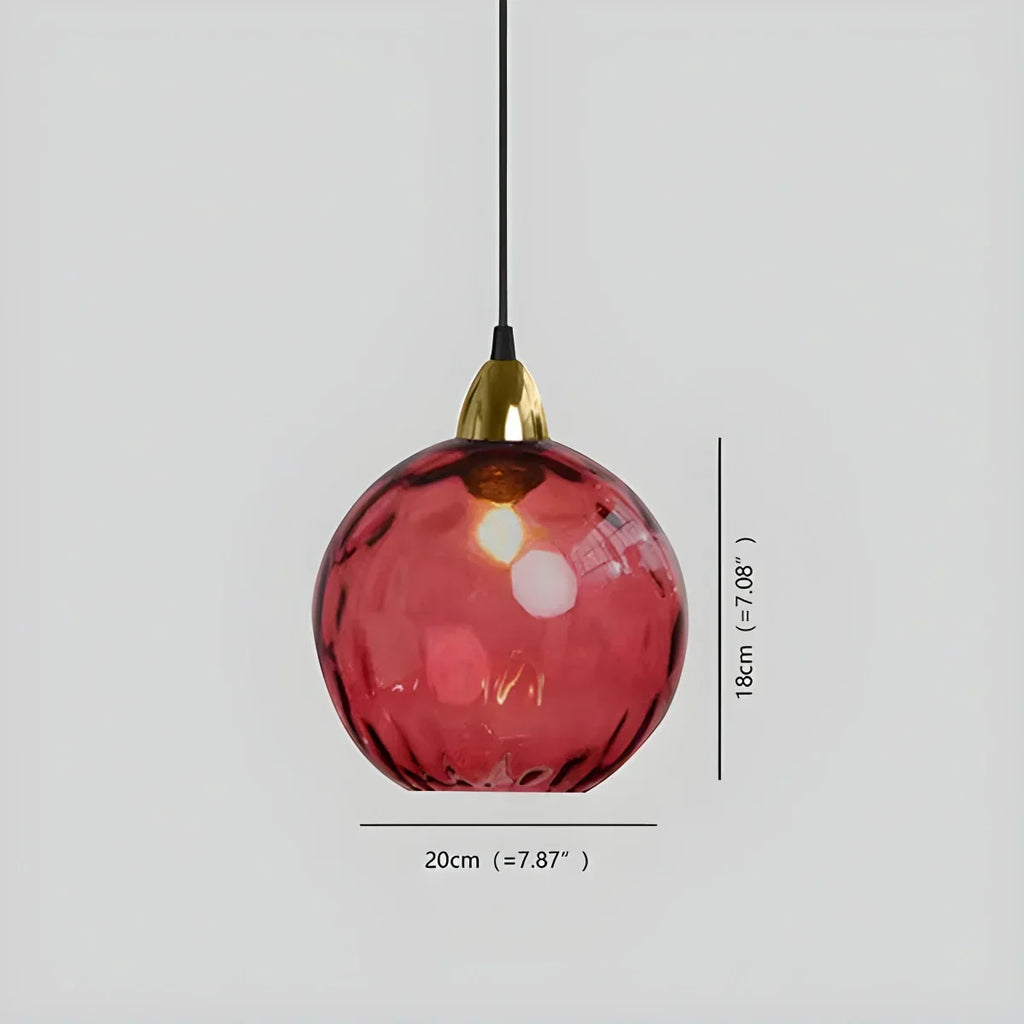 Vivid Glass Orb Pendant Light For Living Room Ceiling | Ventumra