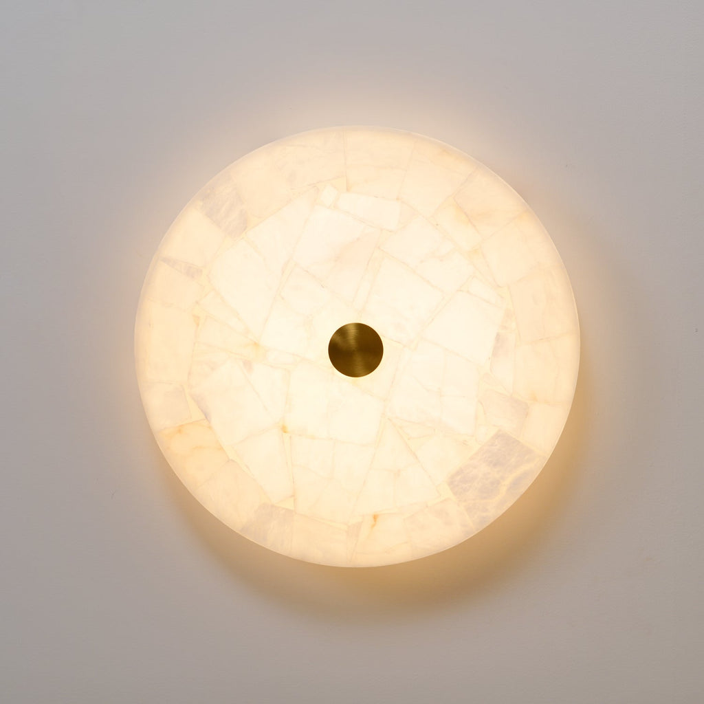 Delya Round Alabaster Ceiling Lamp | ventumra