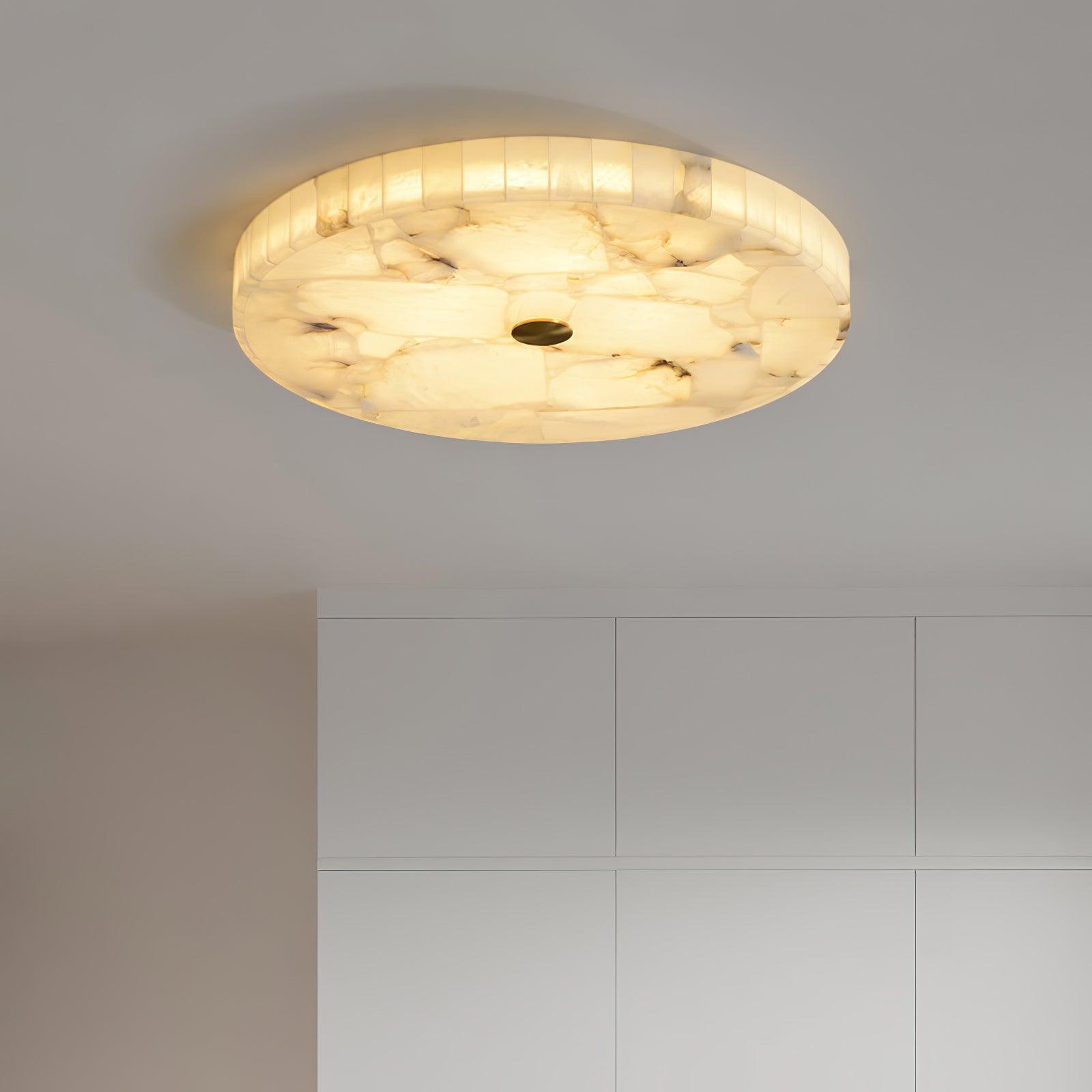 Delya Round Alabaster Ceiling Lamp | ventumra