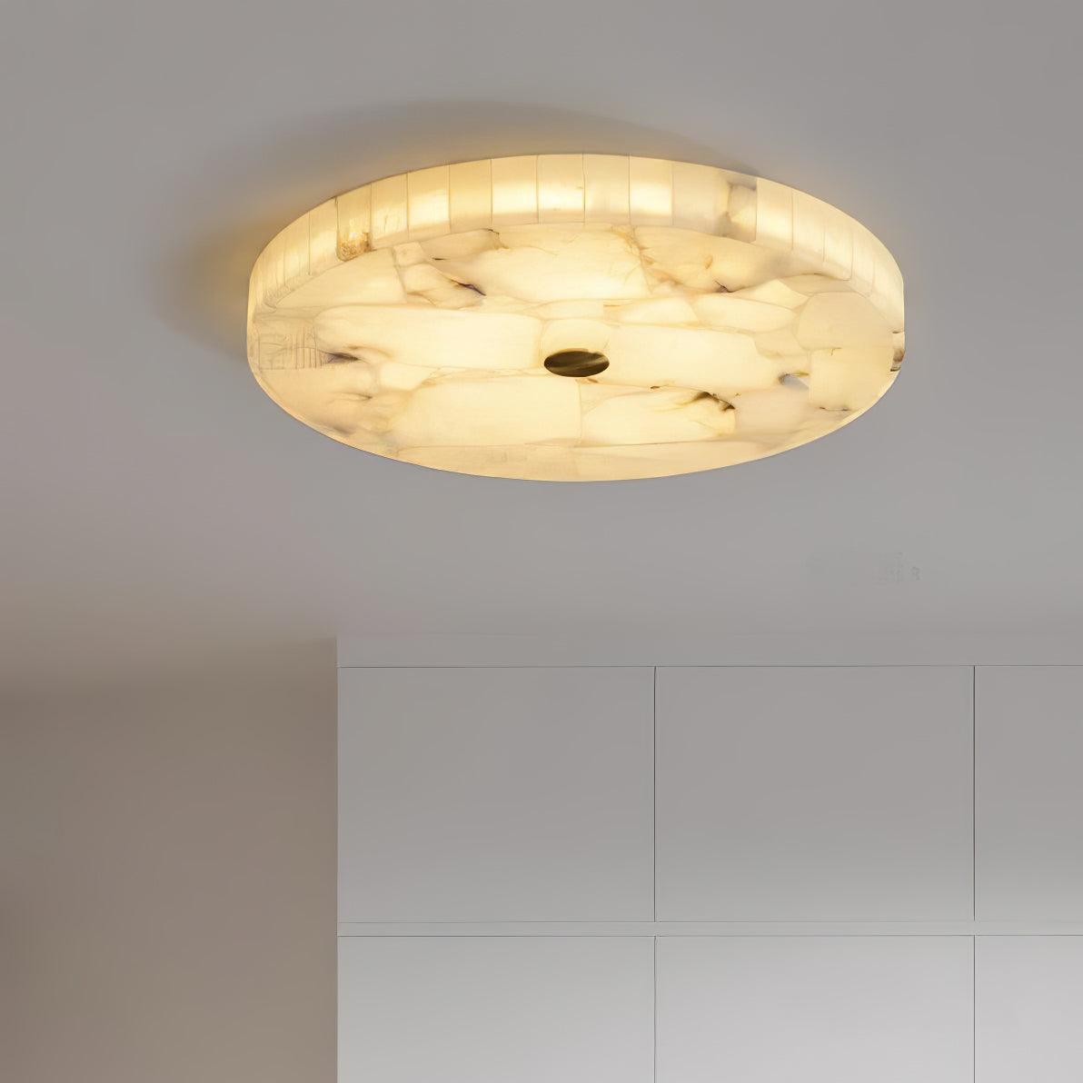 Delya Round Alabaster Ceiling Lamp | ventumra