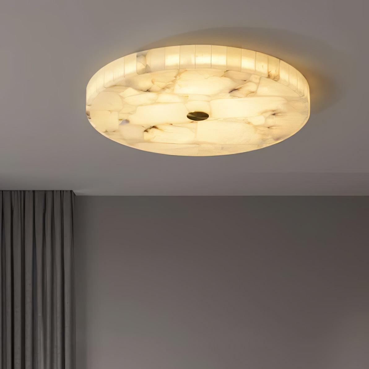 Delya Round Alabaster Ceiling Lamp | ventumra