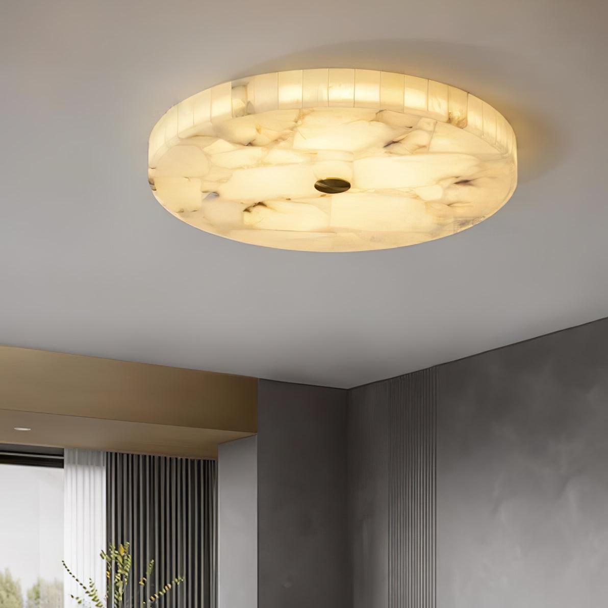 Delya Round Alabaster Ceiling Lamp | ventumra