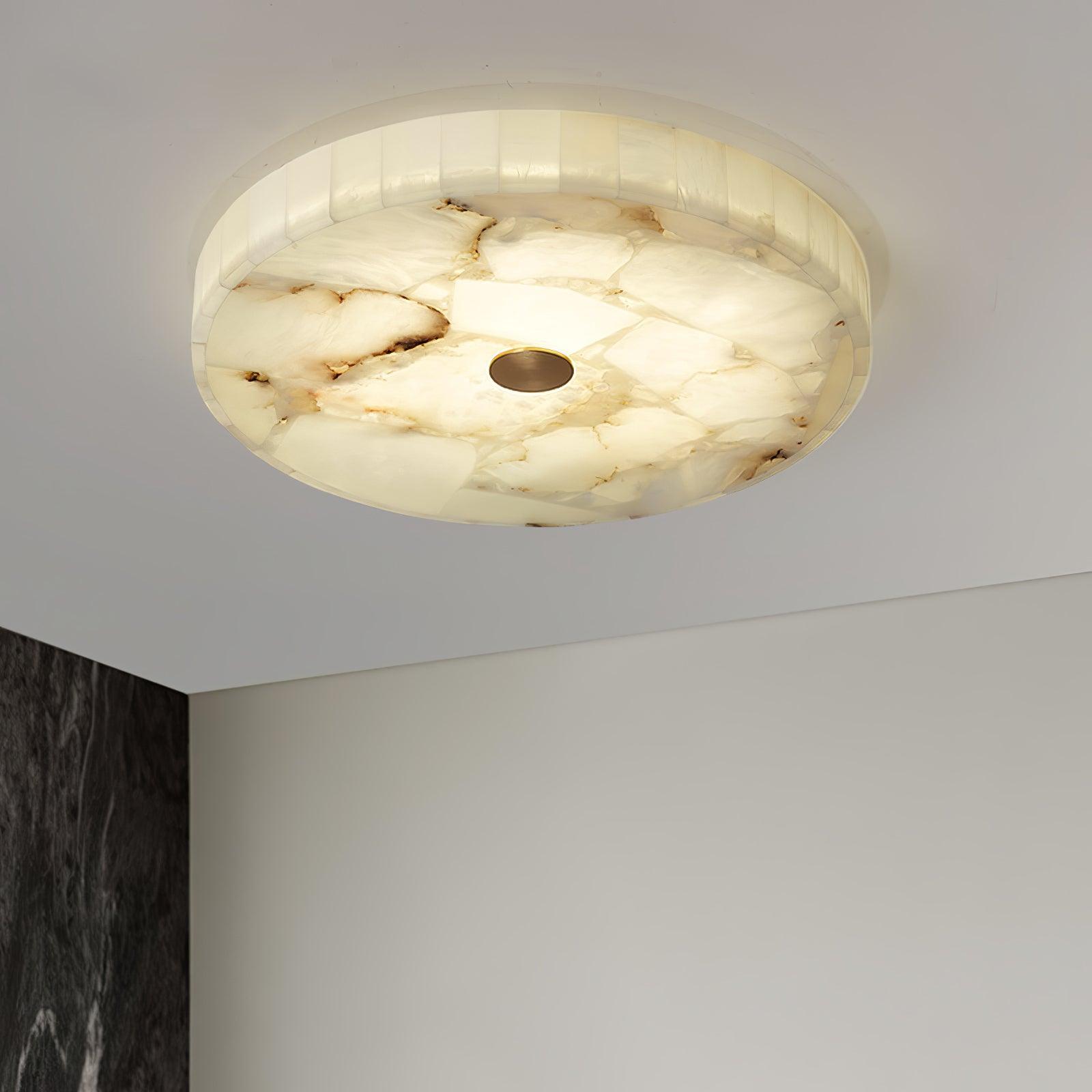 Delya Round Alabaster Ceiling Lamp | ventumra