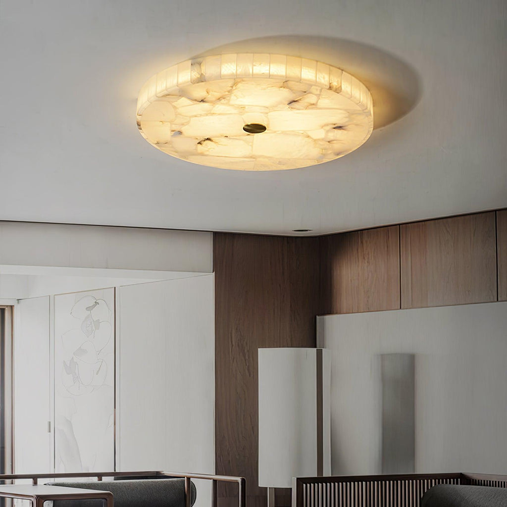 Delya Round Alabaster Ceiling Lamp | ventumra