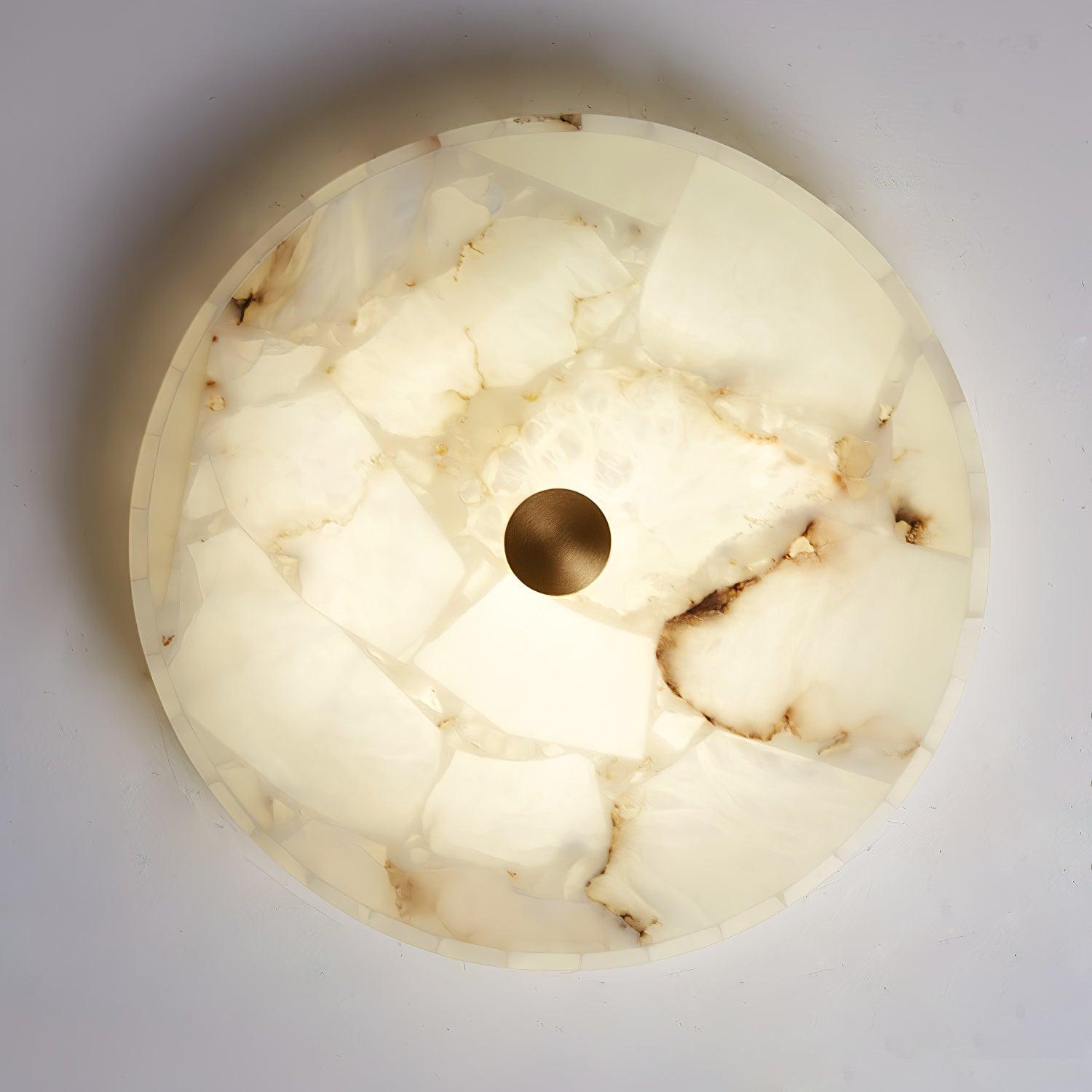 Delya Round Alabaster Ceiling Lamp | ventumra