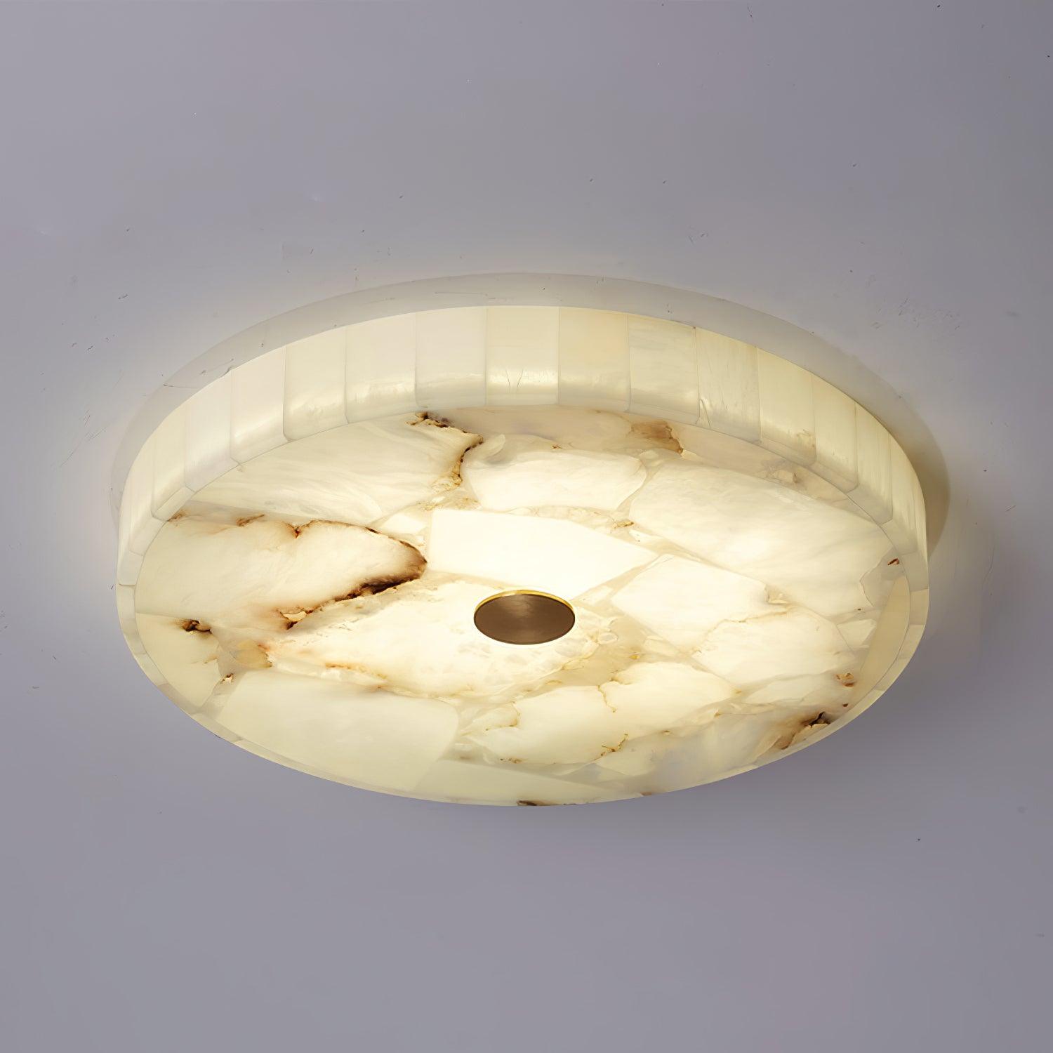 Delya Round Alabaster Ceiling Lamp | ventumra