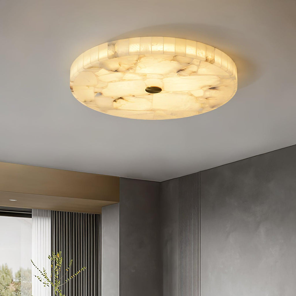 Delya Round Alabaster Ceiling Lamp | ventumra