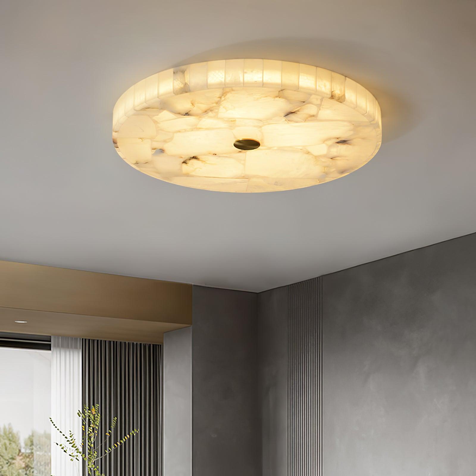 Delya Round Alabaster Ceiling Lamp | ventumra