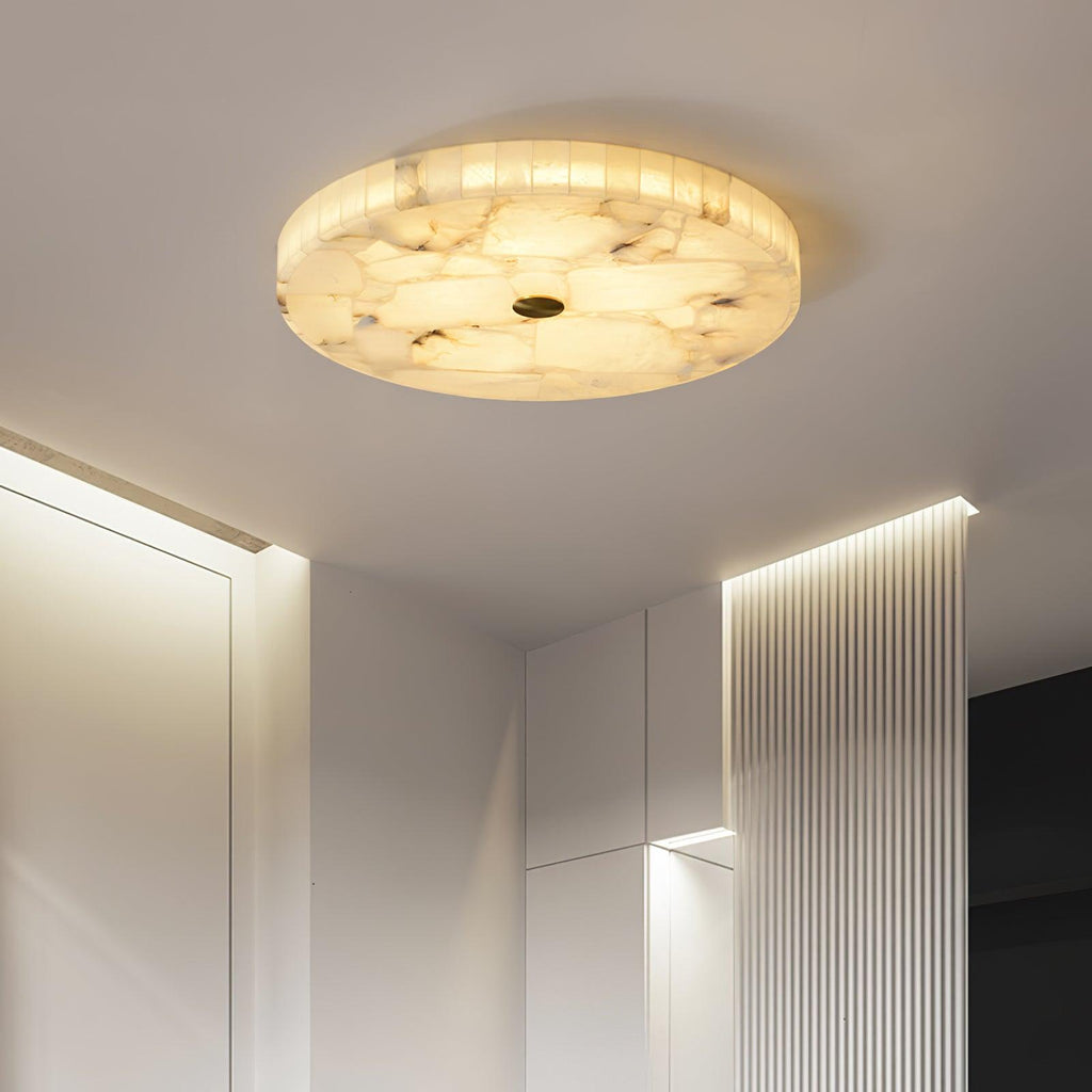 Delya Round Alabaster Ceiling Lamp | ventumra