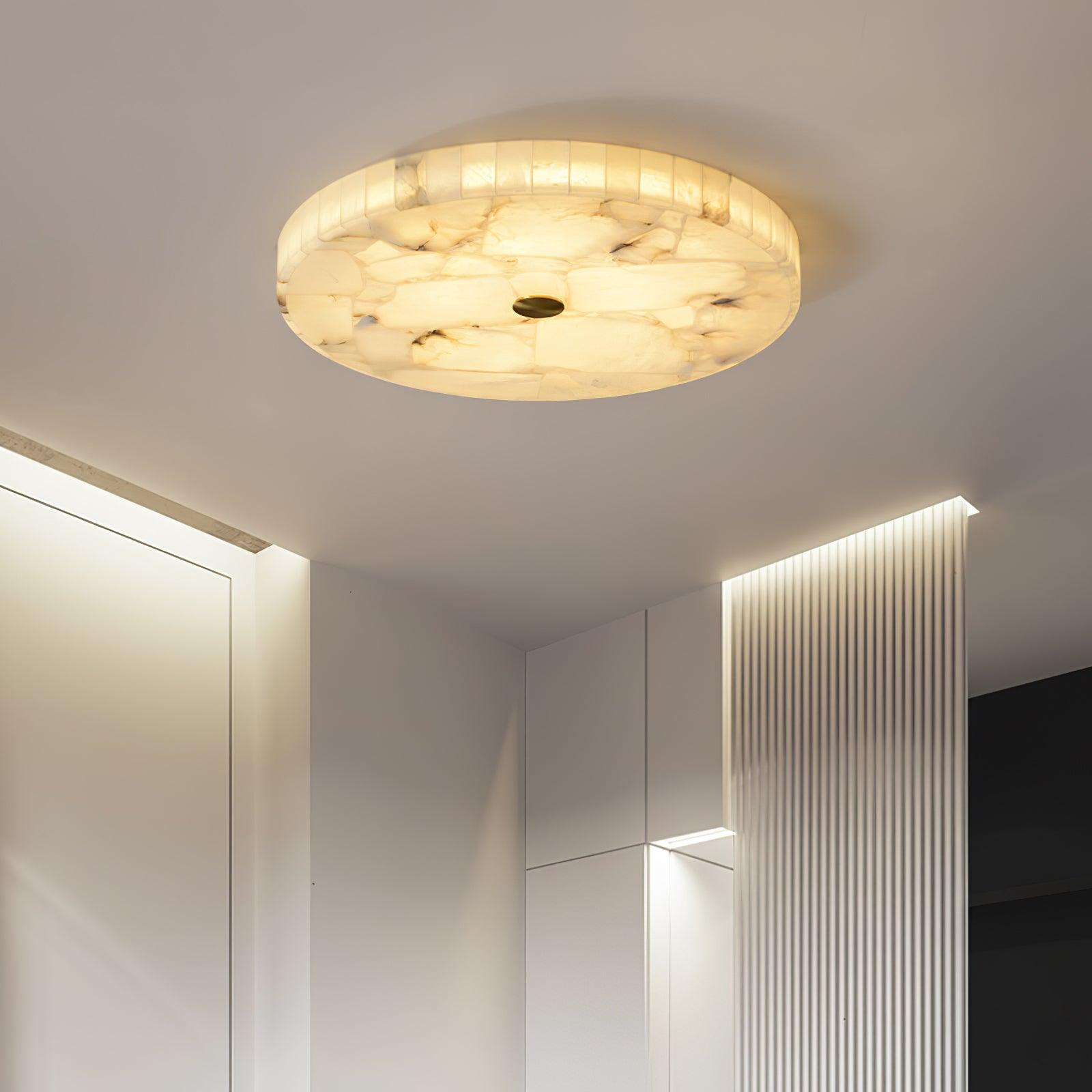 Delya Round Alabaster Ceiling Lamp | ventumra