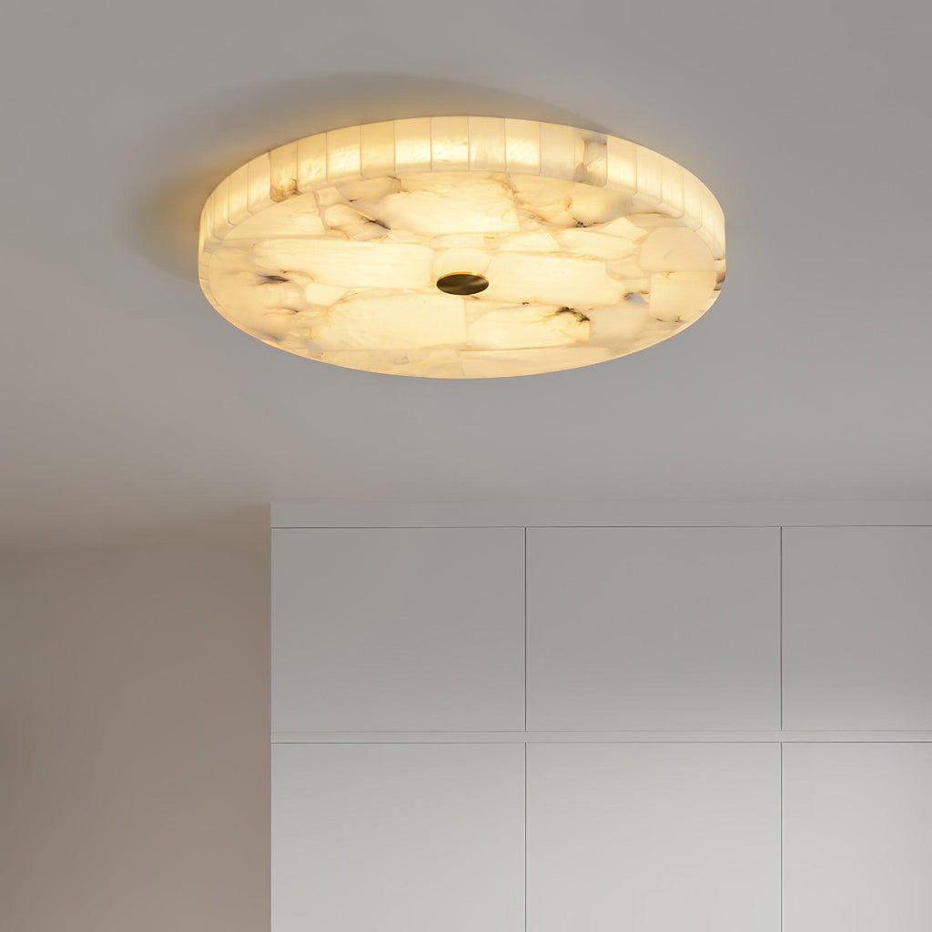 Delya Round Alabaster Ceiling Lamp | ventumra