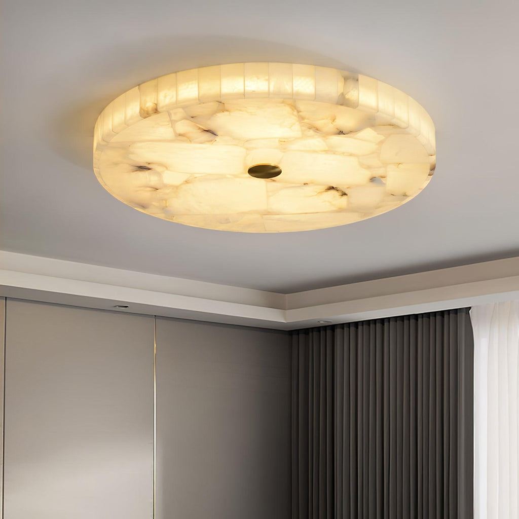 Delya Round Alabaster Ceiling Lamp | ventumra